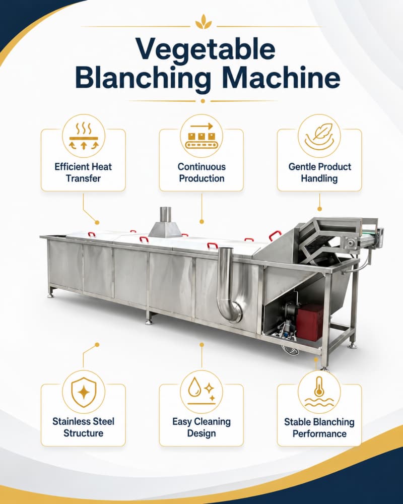 6 Design Features of Food Blancher 6 Design Features of Food Blancher
