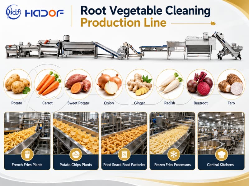 Vaskelinje til rodfrugter Root Vegetable Washing Line