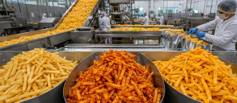 Different Flavor Fries in Snack Food Manufacturers