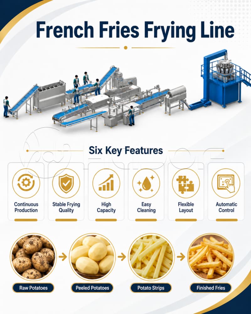 Features of French Fries Frying Line